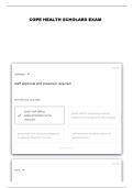 COPE HEALTH SCHOLAR SCOPE OF SERVICE QUESTIONS AND VERIFIED ANSWERS
