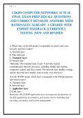 CS6250 COMPUTER NETWORKS ACTUAL&NewLine;FINAL EXAM PREP 2026 ALL QUESTIONS&NewLine;AND CORRECT DETAILED ANSWERS WITH&NewLine;RATIONALES ALREADY A GRADED WITH&NewLine;EXPERT FEEDBACK &vert;CURRENTLY&NewLine;TESTING &vert;NEW AND REVISED