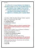 CCAOM CNT &lpar;CLEAN NEEDLE TECHNIQUE&rpar;&NewLine;CERTIFICATION ACTUAL EXAM PREP 2026 ALL&NewLine;QUESTIONS AND CORRECT DETAILED&NewLine;ANSWERS WITH RATIONALES ALREADY A&NewLine;GRADED WITH EXPERT FEEDBACK&NewLine;&vert;CURRENTLY TESTING &vert;NEW AND REVISED&NewLine;