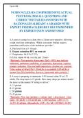 NCSBN NCLEX-RN COMPREHENSIVE ACTUAL&NewLine;TEST BANK 2026 ALL QUESTIONS AND&NewLine;CORRECT DETAILED ANSWERS WITH&NewLine;RATIONALES ALREADY A GRADED WITH&NewLine;EXPERT FEEDBACK &vert;HIGHLY RECOMMENDED&NewLine;BY EXPERTS &vert;NEW AND REVISED