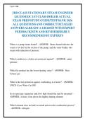 3RD CLASS STATIONARY STEAM ENGINEER&NewLine;LICENSE DC 1ST CLASS BOILER ACTUAL&NewLine;EXAM PREP&sol;STUDY GUIDE&sol;TEST BANK 2026&NewLine;ALL QUESTIONS AND CORRECT DETAILED&NewLine;ANSWERS ALREADY A GRADED WITH EXPERT&NewLine;FEEDBACK&vert;NEW AND REVISED&vert;HIGHLY&NewLine;RECOMMENDED BY EXPERTS&NewLine;