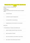 Test Bank For Pathophysiology Week 1&period;  Questions and Answers