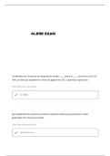 OLERE PRACTICE QUESTIONS AND VERIFIED ANSWERS
