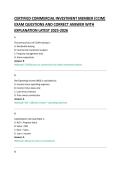 CERTIFIED COMMERCIAL INVESTMENT MEMBER &lpar;CCIM&rpar; &NewLine;EXAM QUESTIONS AND CORRECT ANSWER WITH &NewLine;EXPLANATION LATEST 2025-2026