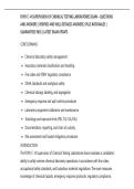 FDNY C-14 SUPERVISION OF CHEMICAL TESTING LABORATORIES EXAM &ndash; QUESTIONS&NewLine;AND ANSWERS &vert; VERIFIED AND WELL DETAILED ANSWERS &vert; PLUS RATIONALES &vert;&NewLine;GUARANTEED PASS &vert; LATEST EXAM UPDATE