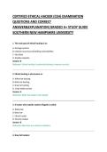 CERTIFIED ETHICAL HACKER &lpar;CEH&rpar; EXAMINATION &NewLine;QUESTIONS AND CORRECT &NewLine;ANSWER&EXPLANATION&vert;GRADED A&plus; STUDY GUIDE