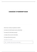 CANADIAN CITIZENSHIP CHALLENGE QUESTIONS AND VERIFIED ANSWERS