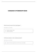CANADA CITIZENSHIP STUDY GUIDE QUESTIONS AND VERIFIED ANSWERS