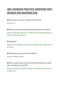 ABO ADVANCED PRACTICE QUESTIONS WITH &NewLine;DETAILED EXPLANATIONS 2026