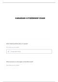 CANADIAN CITIZENSHIP TEST QUESTIONS AND VERIFIED ANSWERS