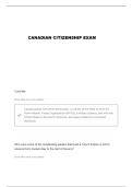 CANADIAN CITIZENSHIP TEST QUESTIONS AND VERIFIED ANSWERS