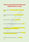 TLETA Test 1 Exam Questions with Verified Answers &NewLine;&vert;2026&sol;2027 Update &vert; A&plus; Graded