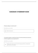 CANADIAN CITIZENSHIP GOVERNMENT AND ELECTIONS 1 QUESTIONS AND VERIFIED ANSWERS
