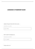 CANADIAN CITIZENSHIP VOCABULARY QUESTIONS AND VERIFIED ANSWERS