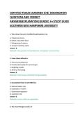 CERTIFIED FRAUD EXAMINER &lpar;CFE&rpar; EXAMINATION &NewLine;QUESTIONS AND CORRECT &NewLine;ANSWER&EXPLANATION&vert;GRADED A&plus; STUDY GUIDE