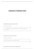 DISCOVER CANADA CITIZENSHIP STUDY GUIDE QUESTIONS AND VERIFIED ANSWERS