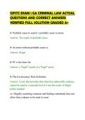 GPSTC EXAM 1 GA CRIMINAL LAW ACTUAL&NewLine;QUESTIONS AND CORRECT ANSWERS&NewLine;VERIFIED FULL SOLUTION GRADED A&plus;