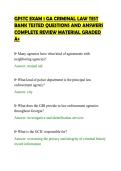 GPSTC EXAM 1 GA CRIMINAL LAW TEST&NewLine;BANK TESTED QUESTIONS AND ANSWERS&NewLine;COMPLETE REVIEW MATERIAL GRADED&NewLine;A&plus;&NewLine;