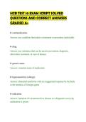 HCB TEST 10 EXAM SCRIPT SOLVED&NewLine;QUESTIONS AND CORRECT ANSWERS&NewLine;GRADED A&plus;&NewLine;