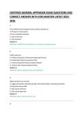 CERTIFIED GENERAL APPRAISER EXAM QUESTIONS AND &NewLine;CORRECT ANSWER WITH EXPLANATION LATEST 2025&NewLine;2026 