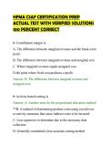 HFMA CSAF CERTIFICATION PREP&NewLine;ACTUAL TEST WITH VERIFIED SOLUTIONS&NewLine;100 PERCENT CORRECT&NewLine;