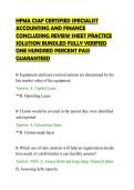 HFMA CSAF CERTIFIED SPECIALIST&NewLine;ACCOUNTING AND FINANCE&NewLine;CONCLUDING REVIEW SHEET PRACTICE&NewLine;SOLUTION BUNDLED FULLY VERIFIED&NewLine;ONE HUNDRED PERCENT PASS&NewLine;GUARANTEED&NewLine;
