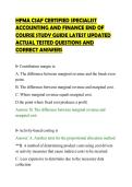 HFMA CSAF CERTIFIED SPECIALIST&NewLine;ACCOUNTING AND FINANCE END OF&NewLine;COURSE STUDY GUIDE LATEST UPDATED&NewLine;ACTUAL TESTED QUESTIONS AND&NewLine;CORRECT ANSWERS