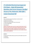 CT Unlimited Electrical Journeyperson &NewLine;&lpar;E-2&rpar; Exam &ndash; State Of Connecticut &NewLine;Questions And Correct Answers &lpar;Verified &NewLine;Answers&rpar; Plus Rationales 2026 Q&A &vert; &NewLine;Instant Download Pdf 
