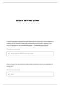 STATE TRUCK DRIVING CHAMPIONSHIP SAMPLE QUESTIONS AND VERIFIED ANSWERS