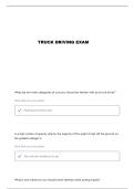 TRUCK DRIVING MID TERM QUESTIONS AND VERIFIED ANSWERS