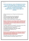SSM TCAR &lpar;TRAUMA CARE AFTER RESUSCITATION&rpar;&NewLine;ACTUAL EXAM PREP 2026 ALL QUESTIONS AND&NewLine;CORRECT DETAILED ANSWERS WITH RATIONALES&NewLine;ALREADY A GRADED WITH EXPERT&NewLine;FEEDBACK&vert;NEW AND REVISED&vert;CURRENTLY&NewLine;TESTING