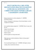SSM TCAR&lpar;TRAUMA CARE AFTER&NewLine;RESUSCITATION&rpar; PRACTICE EXAM&sol;STUDY&NewLine;GUIDE 2026 ALL QUESTIONS AND&NewLine;CORRECT DETAILED ANSWERS ALREADY&NewLine;A GRADED&vert;NEW AND REVISED&NewLine;