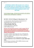 CERTIFIED CODING SPECIALIST &lpar;CCS&rpar; ACTUAL&NewLine;EXAM PREP 2026 ALL QUESTIONS AND CORRECT&NewLine;DETAILED ANSWERS WITH RATIONALES ALREADY&NewLine;A GRADED WITH EXPERT FEEDBACK &vert;NEW AND&NewLine;REVISED&NewLine;