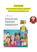 Advanced Pediatric Assessment 3rd Edition Chiocca - Test Bank&vert; All chapters&NewLine;
