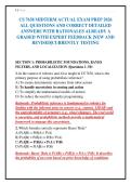 CS 7638 MIDTERM ACTUAL EXAM PREP 2026&NewLine;ALL QUESTIONS AND CORRECT DETAILED&NewLine;ANSWERS WITH RATIONALES ALREADY A&NewLine;GRADED WITH EXPERT FEEDBACK &vert;NEW AND&NewLine;REVISED&vert;CURRENTLY TESTING