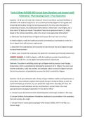 Fortis College NUR100 HESI Actual Exam Questions and Answers with Rationales &vert; Pharmacology Exam &vert; Pass Guarantee