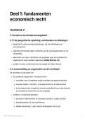 Economisch recht samenvatting deel 1