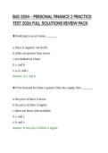 BUS 2204 &ndash; PERSONAL FINANCE 2 PRACTICE&NewLine;TEST 2026 FULL SOLUTIONS REVIEW PACK
