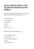 BUS 2204 &ndash; PERSONAL FINANCE 2 ACTUAL&NewLine;TEST PAPER 2026 QUESTIONS SOLUTIONS&NewLine;GRADED A&plus;