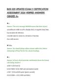BUSI 520 UPDATED EXAM 2 CERTIFICATION&NewLine;ASSESSMENT 2026 VERIFIED ANSWERS&NewLine;GRADED A&plus;