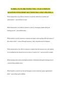 FLORIDA STATE FIRE INSTRUCTOR 3  EXAM &vert;COMPLETE QUESTIONS WITH EXPERT SOLUTIONS&vert; 2026 LATEST UPDATED&vert; A&plus;