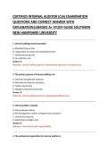 CERTIFIED INTERNAL AUDITOR &lpar;CIA&rpar; EXAMINATION &NewLine;QUESTIONS AND CORRECT ANSWER WITH &NewLine;EXPLANATION&vert;GRADED A&plus; STUDY GUIDE 