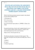 NUR 5354 ADVANCED HEALTH ASSESSMENT&NewLine;FINAL PRACTICE EXAM TEST BANK 2026 ALL&NewLine;QUESTIONS AND CORRECT DETAILED&NewLine;ANSWERS ALREADY A GRADED WITH EXPERT&NewLine;FEEDBACK&vert;NEW AND REVISED&NewLine;