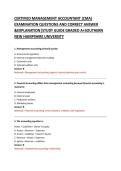 CERTIFIED MANAGEMENT ACCOUNTANT &lpar;CMA&rpar; &NewLine;EXAMINATION QUESTIONS AND CORRECT ANSWER &NewLine;&EXPLANATION&vert;STUDY GUIDE GRADED 