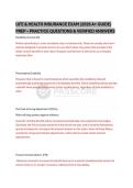 LIFE & HEALTH INSURANCE EXAM &lpar;2026 A&plus; GUIDE&rpar;&NewLine;PREP &ndash; PRACTICE QUESTIONS & VERIFIED ANSWERS
