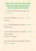 OSSF DR TEST PRACTICE &lpar;Latest Update 2026 &sol; 2027&rpar; Questions with Correct Answers &lbrace;Grade A&rcub; 100&percnt; Verified&NewLine;&NewLine;