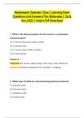 Wastewater Operator Class I Licensing Exam &NewLine;Questions And Answers Plus Rationales &vert; Qs & &NewLine;Ans 2026 &vert; Instant Pdf Download 