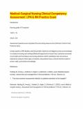 Medical-Surgical Nursing Clinical Competency Assessment LPN & RN Practice Exam&period;pdf&NewLine;&NewLine;