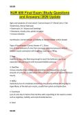 NUR 600 Final Exam &vert;Study Questions and Answers&vert; 2026 Update