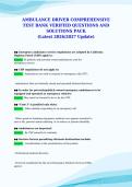 AMBULANCE DRIVER COMPREHENSIVE&NewLine;TEST BANK VERIFIED QUESTIONS AND&NewLine;SOLUTIONS PACK&NewLine;&lpar;Latest 2026&sol;2027 Update&rpar;